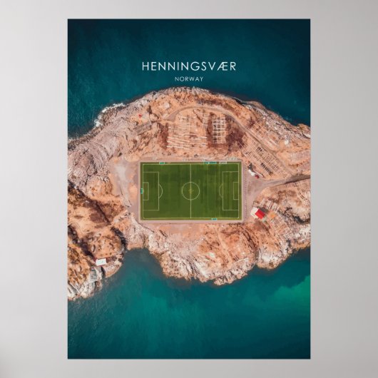 Poster Henningsvaer, Norvège Illustration de voyage (Devant)