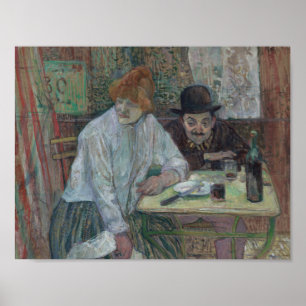 Poster Henri de Toulouse-Lautrec - Au Café La Mie