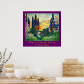Poster Henri Edmond Cross : Cyprès à Cagnes (Cuisine)