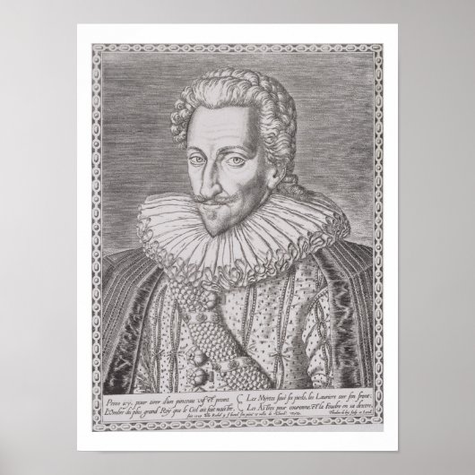 Poster Henri IV (1553-1610), roi de Navarre, 1589 (eng. (Devant)