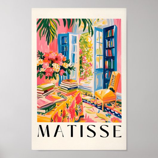 Poster Henri Matisse Bookish Art Print, Bibliothèque esth (Devant)