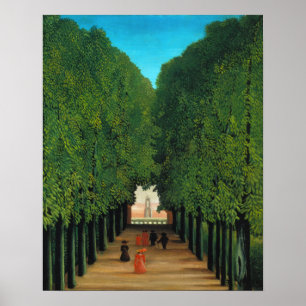 Poster Henri Rousseau, avenue en parc au nuage de saint