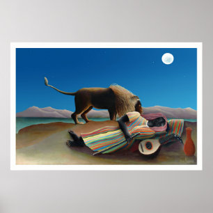 Poster Henri Rousseau - La Bohémienne endormie