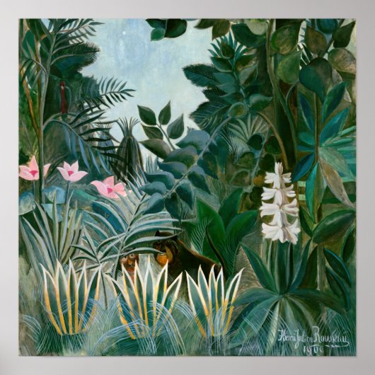 Poster Henri Rousseau - La jungle équatoriale (Devant)