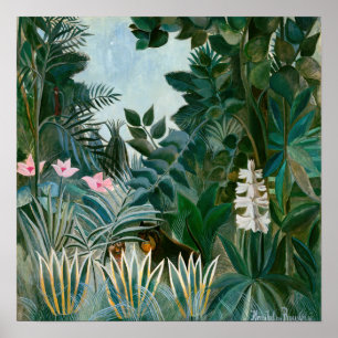 Poster Henri Rousseau - La jungle équatoriale