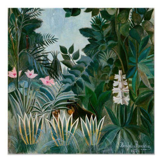Poster Henri Rousseau - La jungle équatoriale (Devant)