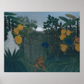 Poster Henri Rousseau - La refonte du lion (Devant)