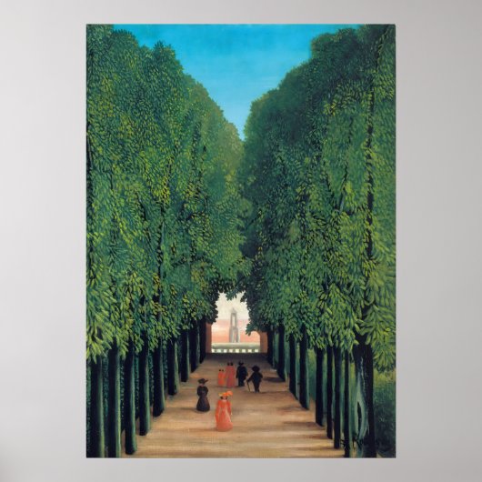 Poster Henri Rousseau - L'avenue du parc Saint-Cloud (Devant)