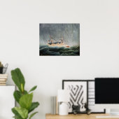 Poster Henri Rousseau - Le navire dans la tempête (Bureau à domicile)