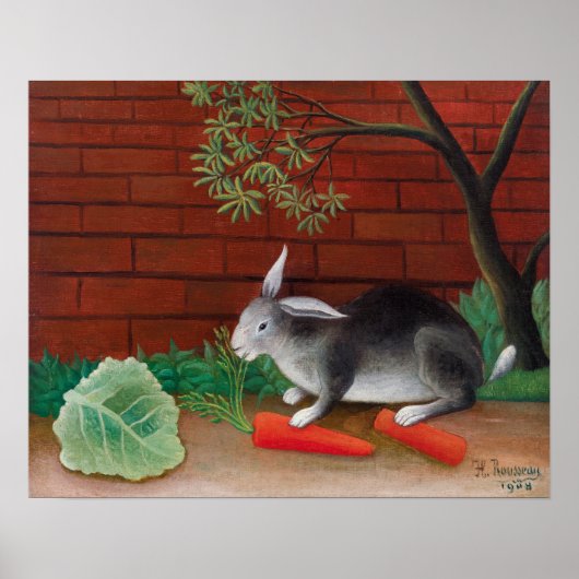 Poster Henri Rousseau - Le repas du lapin (Devant)