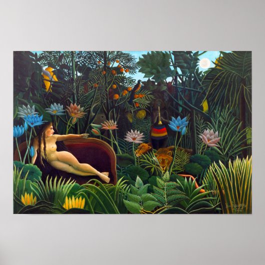 Poster Henri Rousseau Le rêve 1910 (Cadre standard) (Devant)