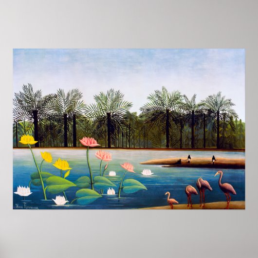 Poster Henri Rousseau - Les Flamants roses (Devant)