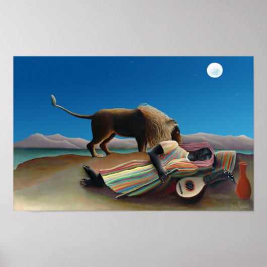Poster Henri Rousseau - Les Tziganes qui dorment (Devant)