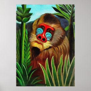 Poster Henri Rousseau - Mandrill in the Jungle