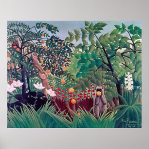 Poster Henri Rousseau - Paysage Exotique