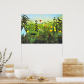 Poster Henri Rousseau - Paysage exotique avec lion (Cuisine)