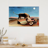 Poster Henri Rousseau peinture, Tsigane endormie (Cuisine)