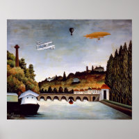 Henri Rousseau - Pont de Sèvres et collines de Cla