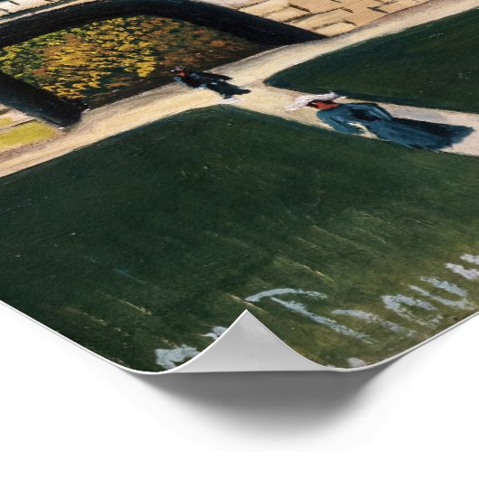 Poster Henri Rousseau - Promeneurs dans un parc (Coin)