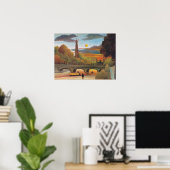 Poster Henri Rousseau - Seine et Tour Eiffel au coucher d (Bureau à domicile)