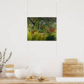 Poster Henri Rousseau - Surpris ! (Cuisine)