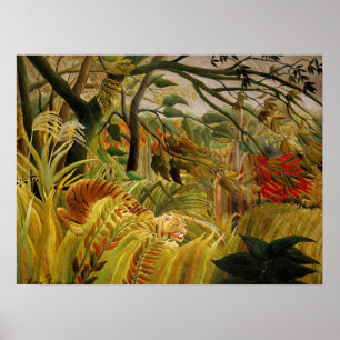 Poster Henri Rousseau Tiger dans la tempête tropicale Art