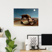 Poster Henri Rousseau - Tzigane endormi (Bureau à domicile)