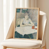 Poster Henri Toulouse Lautrec Jeune femme à une table d'a