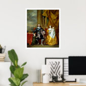 Poster Henrietta Maria et Charles I de Van Dyck (Bureau à domicile)