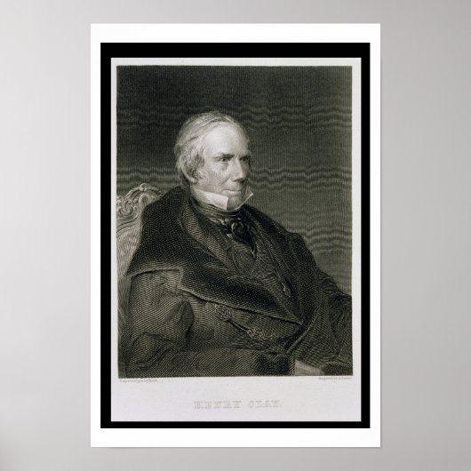 Poster Henry Clay, gravée par Alfred Sealey (d.1862) à l' (Devant)