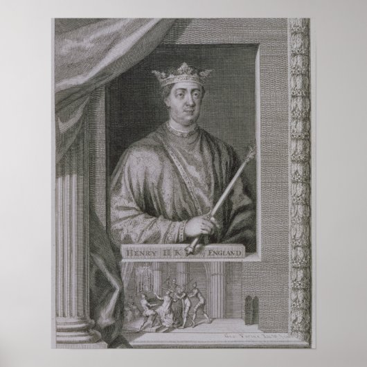 Poster Henry II (1133-89) King of England from 1154, from (Devant)