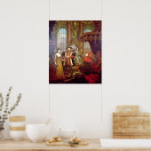 Poster Henry VIII présente Anne Boleyn au tribunal (Cuisine)