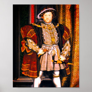 Poster Henry VIII Tudors Histoire King Angleterre six fem