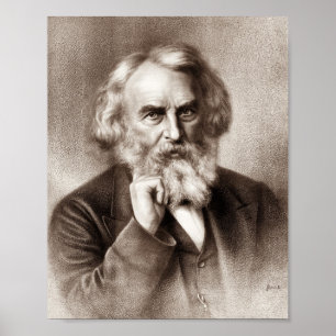 Poster Henry Wadsworth Longfellow - poète américain