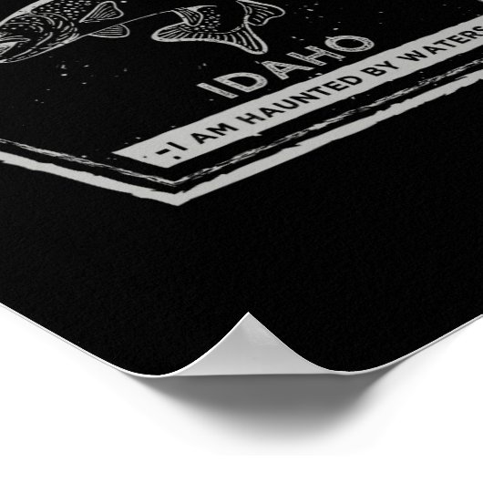 Poster Henry's Fork River Idaho Pêche à la mouche (Coin)