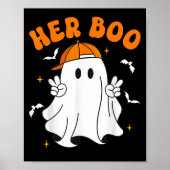 Poster Her Boo & His Boo Funny Matching Halloween Cou (Devant)