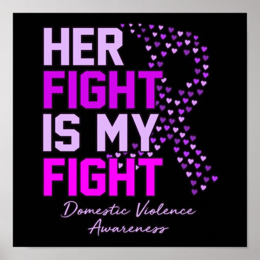 Poster Her Fight Is My Fight Domestic Violence Awareness (Devant)