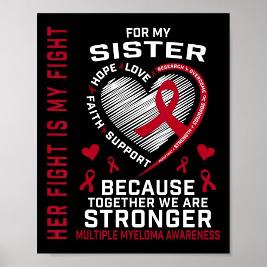 Poster Her Fight Is My Fight Sister Multiple Myeloma Awar (Devant)