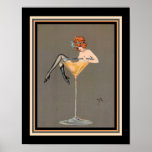 Poster "Her Martini" 1920 Art Deco Print<br><div class="desc">"Her Martini",  1920 Art Deco,  print by Henry Clive</div>