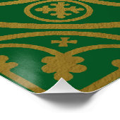 Poster Herald de la Renaissance médiévale Lion Leopard Me (Coin)