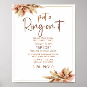 Poster Herbe Boho Pampa | Signe de Fête des mariées du je (Devant)