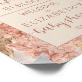 Poster Herbe Boho Pampas | Accueil du Baby shower Hydrang (Coin)