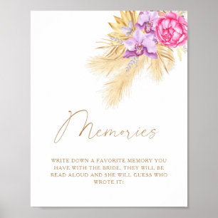 Poster Herbe boho - souvenirs avec la mariée
