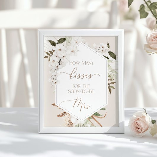 Poster Herbe de la pampa Devinez combien de baisers