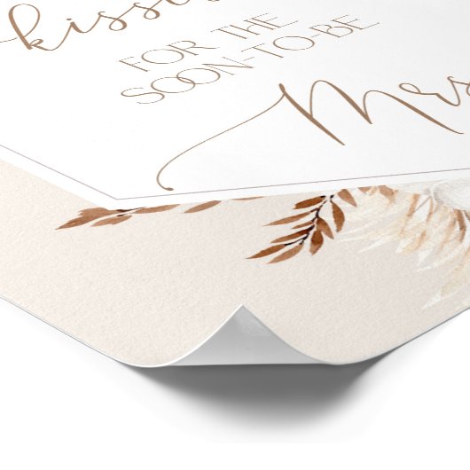 Poster Herbe de la pampa Devinez combien de baisers (Coin)