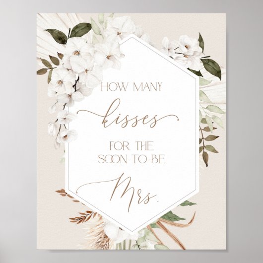 Poster Herbe de la pampa Devinez combien de baisers (Devant)