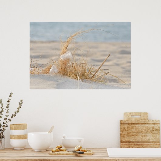 Poster Herbe de plage avec plumes (Cuisine)