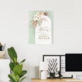 Poster Herbe des Pampas Fleurs Douces de Mariage Bienvenu (Bureau à domicile)