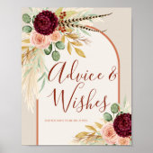 Poster Herbe des Pampas Floral Chic Occidental Conseils e (Devant)