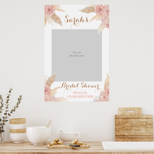 Poster Herbe des Pampas RosePoster de Prop Photo de Récep (Cuisine)